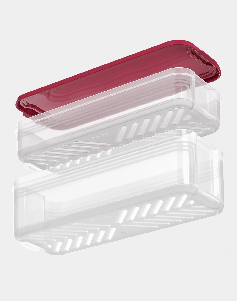 Organizador Hermético Apilable Organismart 2 Niveles 3.6 L, Contenedores Intercambiables, Plástico Resistente
