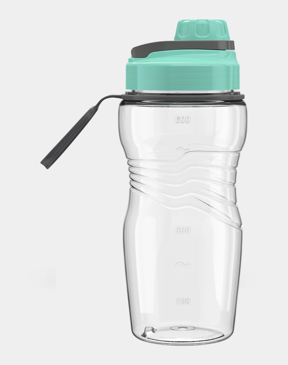 Botella Aqua de Plástico 650 ml con Mezclador, Hermética y Libre de BPA