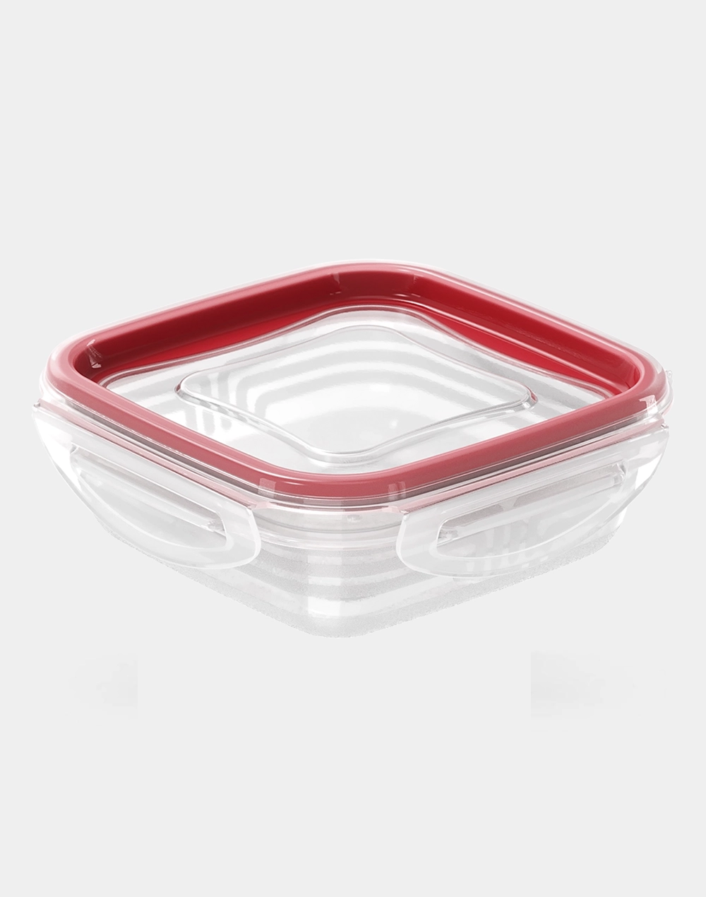 Hermético de Plástico Bi-Color Cuadrado 250 ml para Alimentos, Cierre Hermético Libre de BPA