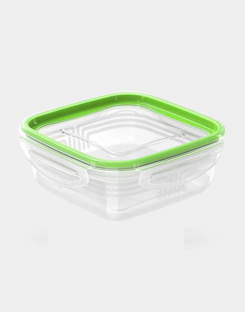 Hermético Bicolor Pro Cuadrado 600 ml, Contenedor Hermético Apilable