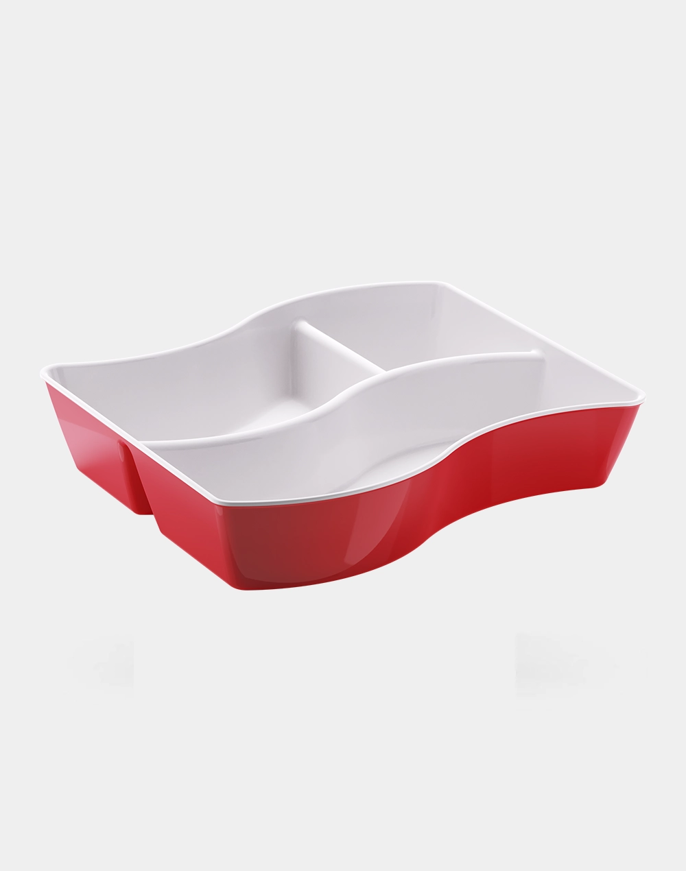 Botanero de Plástico Bi-Color para Fiestas y Reuniones, Libre de BPA, apto para Microondas y Lavavajillas