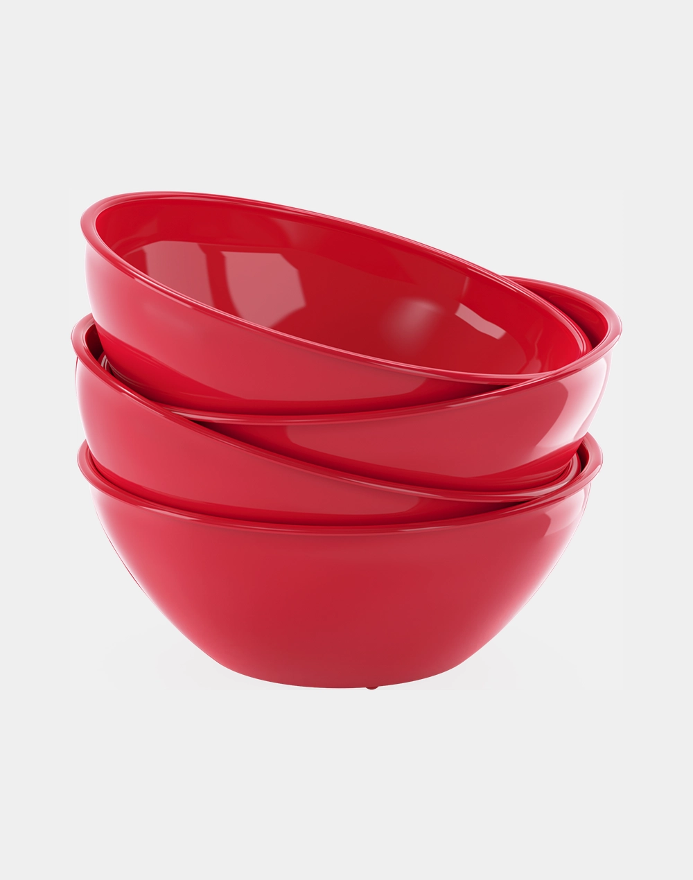 Plato Hondo de Plástico 450 ml (15 Oz) para Sopas y Ensaladas, Libre de BPA